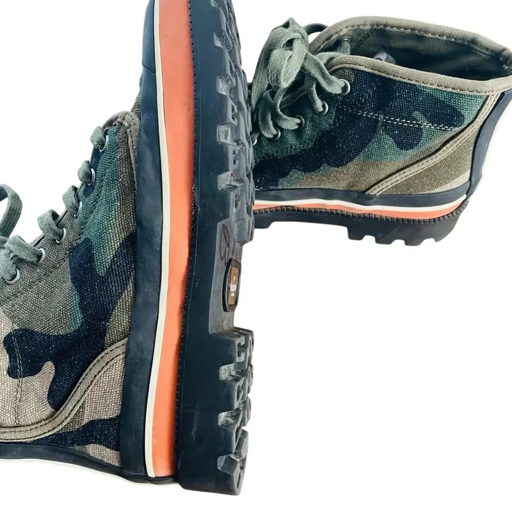 VALENTINO GARAVANI Canvas Camouflage Sneaker Boots Sz 36